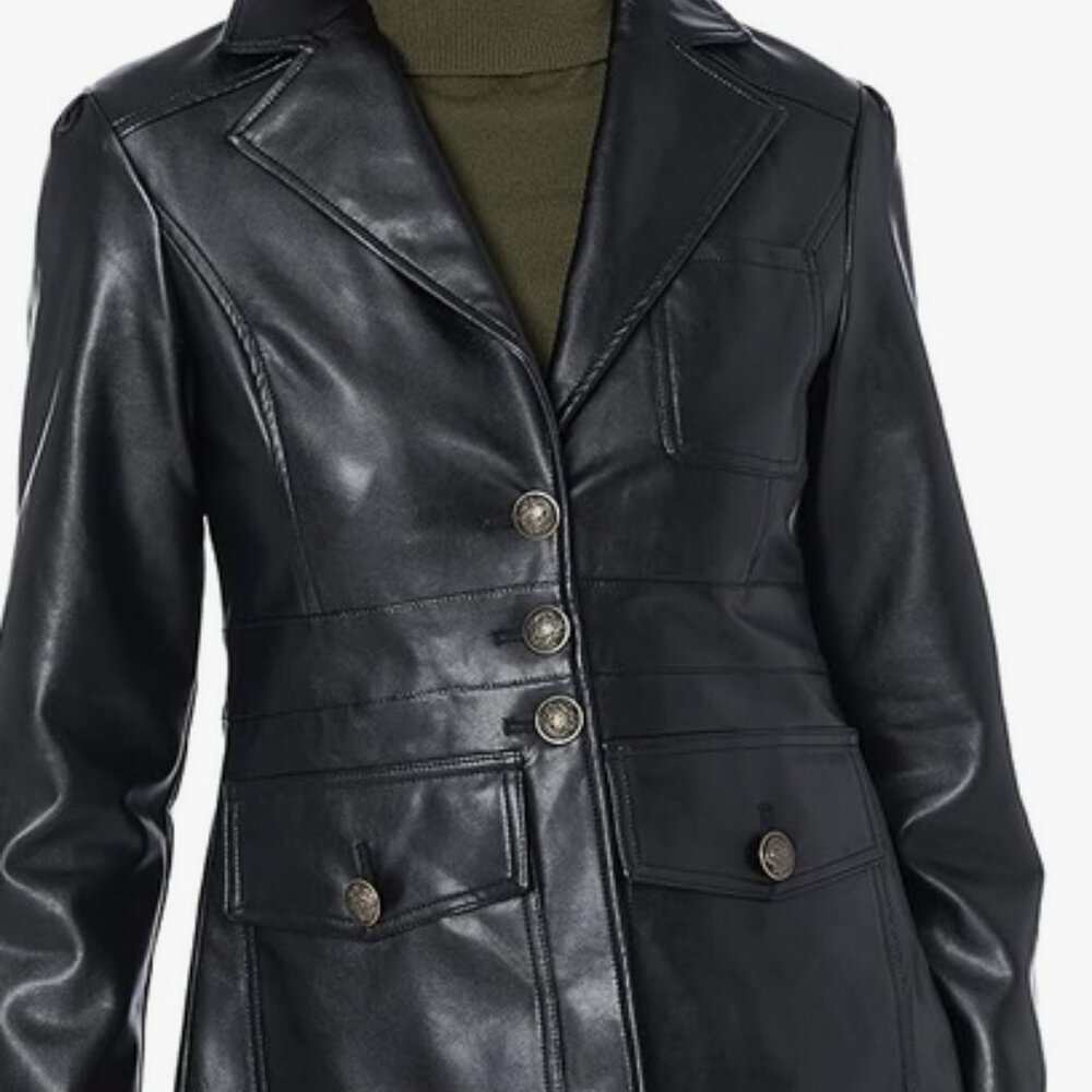 Steve Madden faux leather blazer